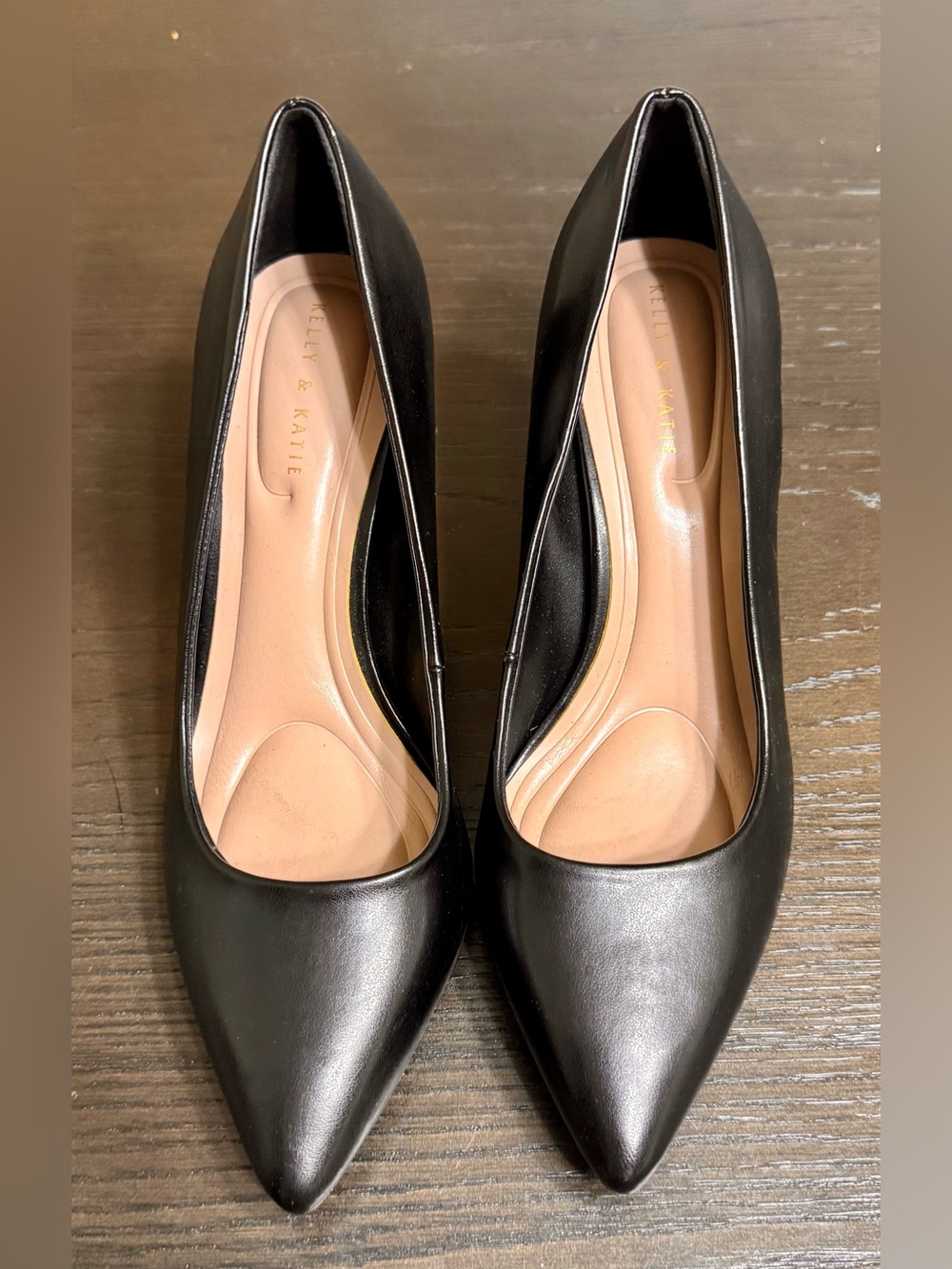 Kelly & Katie Black Pointed Toe Stiletto Pumps Heels Women’s 8.5 M